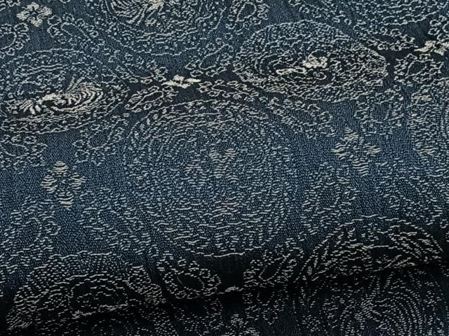 平和屋着物＊夏物　お召　鳳凰丸菱文　正絹　逸品　CABI3870xi
