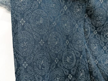 平和屋着物＊夏物　お召　鳳凰丸菱文　正絹　逸品　CABI3870xi