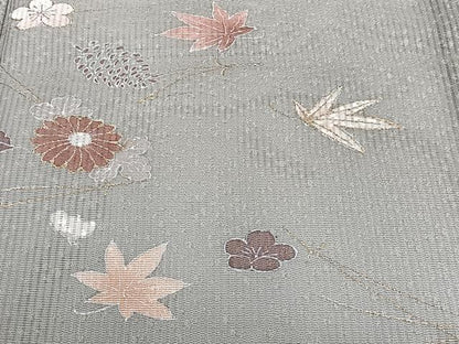 平和屋着物＊夏物　訪問着　縦絽　こぼれ松花文　金彩　正絹　逸品　CABI3872xi