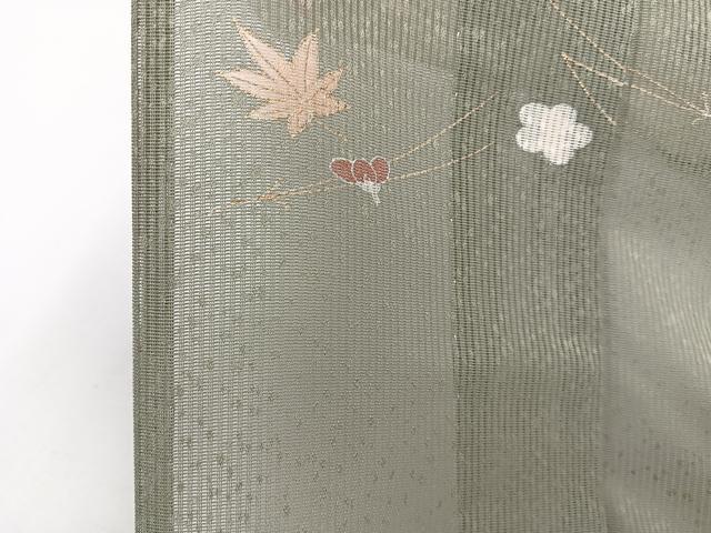 平和屋着物＊夏物　訪問着　縦絽　こぼれ松花文　金彩　正絹　逸品　CABI3872xi