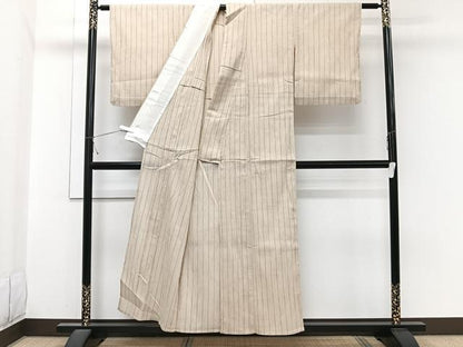 平和屋着物＊夏物　小紋　紗　縮織　間道　CABI3873xi