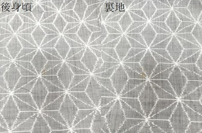 平和屋着物＊夏物　本場小千谷縮　麻の葉文　麻　逸品　CABI3874xi