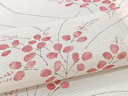 平和屋着物＊夏物　小紋　絽　草花文　洗える着物　CABI3881xi