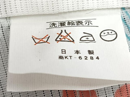 平和屋着物＊夏物　小紋　絽　流水萩文　洗える着物　CABI3885xi