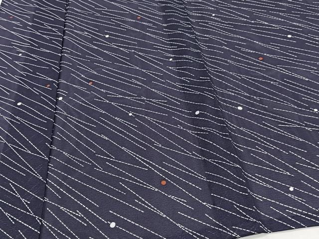 平和屋着物＊夏物　小紋　絽　斜線文　洗える着物　CABI3888xi