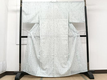 平和屋着物＊夏物　小紋　絽　枝蕾文　洗える着物　CABI3891xi