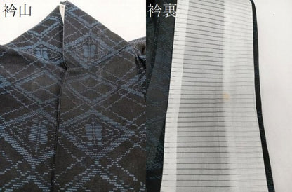 平和屋着物＊夏物　本場大島紬　夏大島　花菱文　正絹　逸品　CABI3894xi
