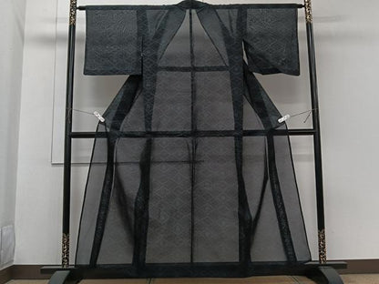 平和屋着物＊夏物　本場大島紬　夏大島　花菱文　正絹　逸品　CABI3894xi