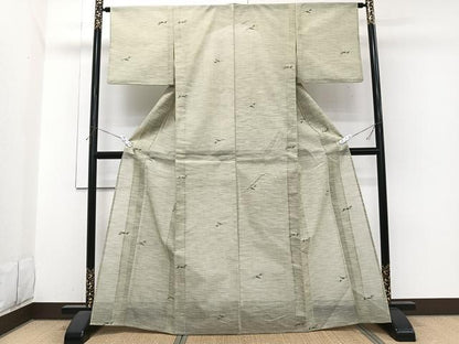 平和屋着物＊夏物　小紋　紗　枝草文　CABI3901xi