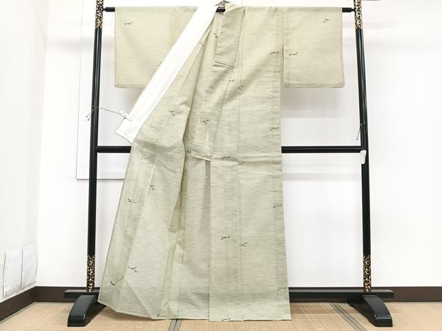 平和屋着物＊夏物　小紋　紗　枝草文　CABI3901xi