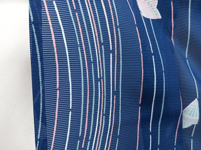 平和屋着物＊夏物　小紋　絽　流水番傘　洗える着物　CABI3906xi