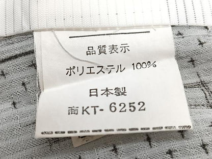 平和屋着物＊夏物　小紋　紗　間道幾何学文　洗える着物　CABI3908xi