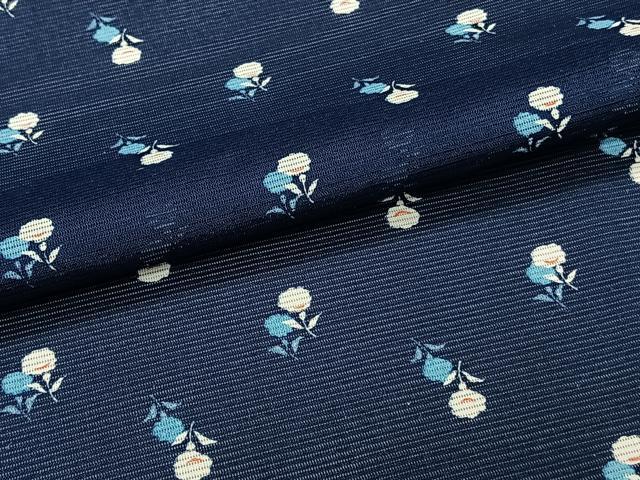 平和屋着物＊夏物　小紋　絽　小花尽くし　洗える着物　CABI3910xi