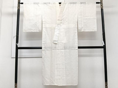 平和屋着物＊夏物　長襦袢　草花紋紗　生成り色　CABI3913xi