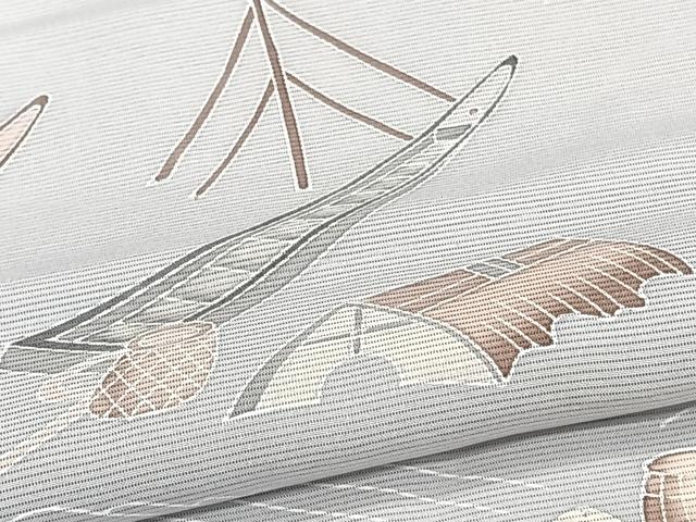 平和屋着物＊夏物　訪問着　絽　友禅　立波船松文　正絹　逸品　CABI3915xi