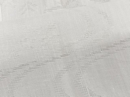 平和屋着物＊夏物　長襦袢　流水風景花紋紗　白練色　麻　逸品　CABI3919xi