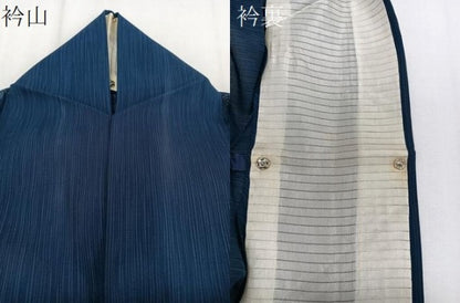 平和屋着物＊夏物　小紋　縞紋紗　正絹　逸品　CABI3924xi