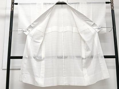 平和屋着物＊夏物　洗える最高級着物　＜英＞はなぶさ謹製　長襦袢　変わり絽　白色　洗える着物　CABI3932xi