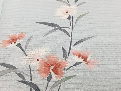 平和屋着物＊夏物　訪問着　絽ちりめん　枝草花文　暈し染め　洗える着物　CABI3936xi