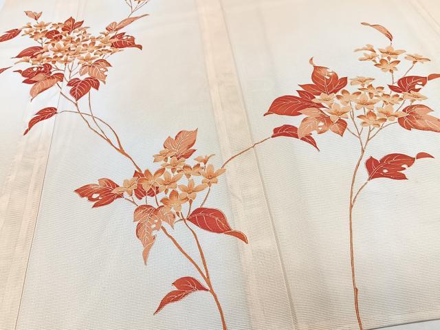 平和屋着物＊夏物　訪問着　絽　枝草花文　暈し染め　金彩　洗える着物　CABI3937xi