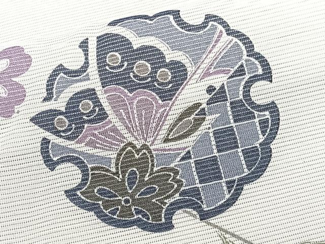 平和屋着物＊夏物　訪問着　絽　流水雪輪花蝶文　洗える着物　CABI3939xi