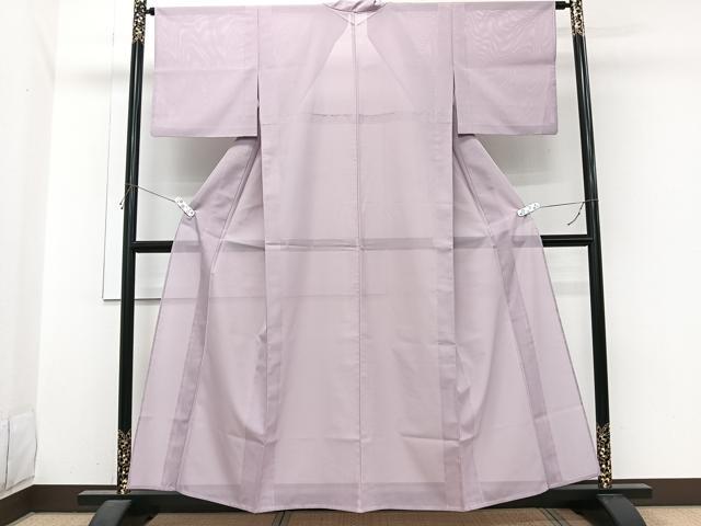 平和屋着物＊夏物　色無地　絽　浅紫色　洗える着物　CABI3945xi