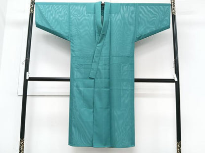 平和屋着物＊夏物　男性　長襦袢　絽　青碧色　洗える着物　CABI3947xi