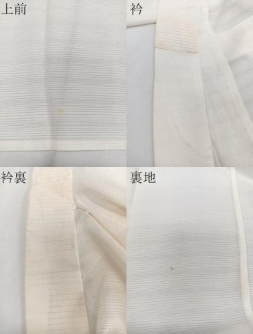 平和屋着物＊夏物　長襦袢　変わり絽　生成り色　洗える着物　CABI3948xi