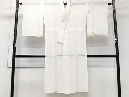 平和屋着物＊夏物　長襦袢　変わり絽　生成り色　洗える着物　CABI3948xi