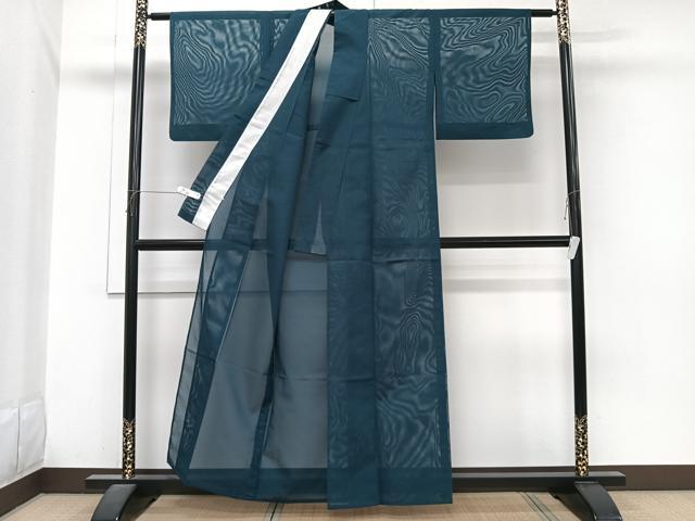 Henry　着物のみ 平和屋着物＊夏物 色無地 絽 高麗納戸色 洗える着物 CABI3953xi