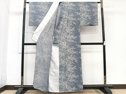 平和屋着物＊夏物　小紋　絽　枝草花文　正絹　逸品　CABI3959xi