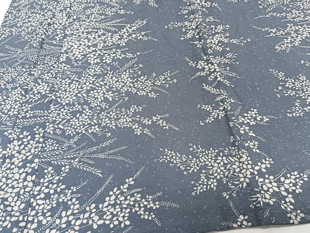 平和屋着物＊夏物　小紋　絽　枝草花文　正絹　逸品　CABI3959xi