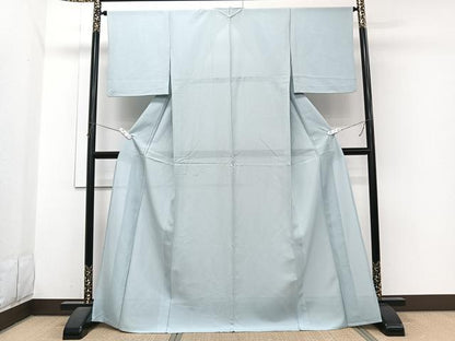 平和屋着物＊夏物　色無地　絽　水色　正絹　逸品　CABI3962xi