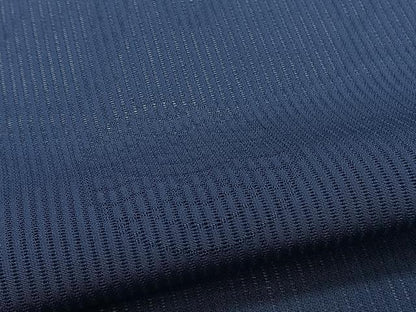 平和屋着物＊夏物　色無地　縦絽　青海波丸紋紗　留紺色　正絹　逸品　CABI3963xi