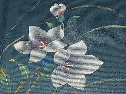 平和屋着物＊夏物　訪問着　絽　枝草花文　暈し染め　銀彩　正絹　逸品　未使用　CABI3964xi