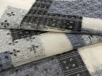 平和屋着物＊夏物　紗紬　色紙重ね文　正絹　逸品　CABI3965xi