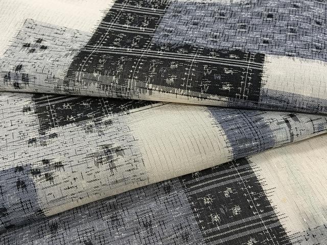 平和屋着物＊夏物　紗紬　色紙重ね文　正絹　逸品　CABI3965xi