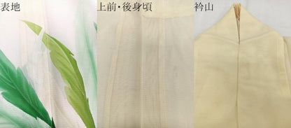 平和屋着物＊夏物　訪問着　絽　手描き　草文　正絹　逸品　CABI3969xi