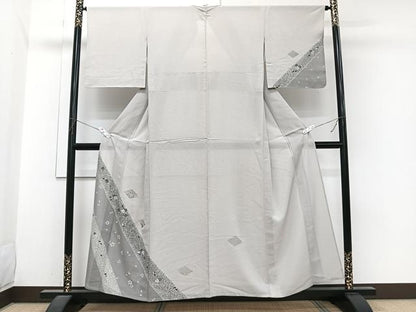 平和屋着物＊夏物　訪問着　絽　舞花文　正絹　逸品　CABI3970xi