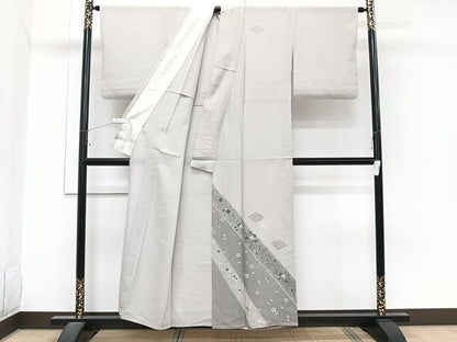 平和屋着物＊夏物　訪問着　絽　舞花文　正絹　逸品　CABI3970xi