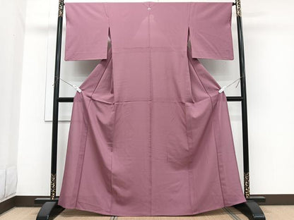 平和屋着物＊夏物　色無地　絽　浅蘇芳色　正絹　逸品　CABI3972xi
