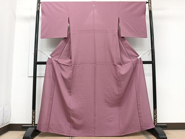 平和屋着物＊夏物　色無地　絽　浅蘇芳色　正絹　逸品　CABI3972xi
