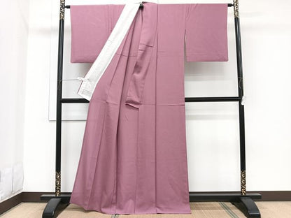 平和屋着物＊夏物　色無地　絽　浅蘇芳色　正絹　逸品　CABI3972xi