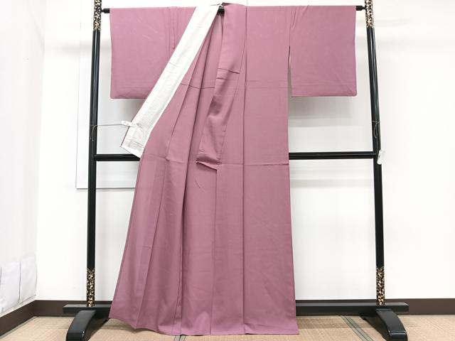 平和屋着物＊夏物　色無地　絽　浅蘇芳色　正絹　逸品　CABI3972xi