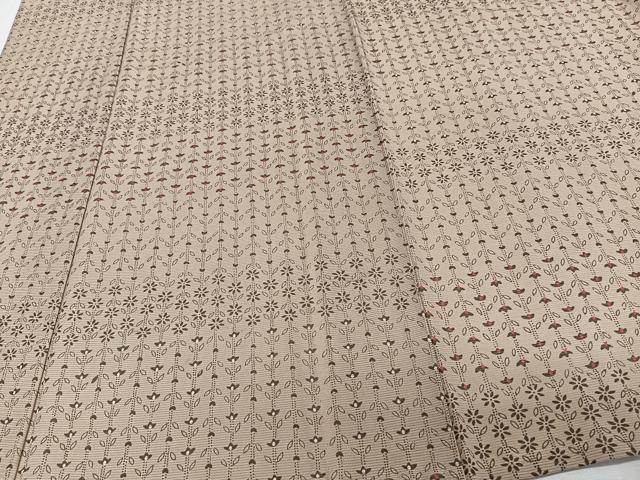 平和屋着物＊夏物　小紋　絽　枝草花文　正絹　逸品　CABI3977xi