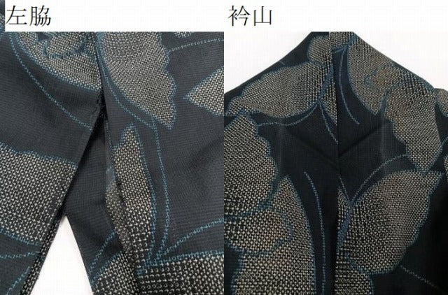 平和屋着物＊夏物　小紋　紗　翠光織　東レシルック　舞蝶文　洗える着物　CABI3982xi