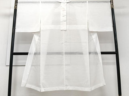 平和屋着物＊夏物　長襦袢　雲取り流水紋紗　白色　洗える着物　CABI3984xi