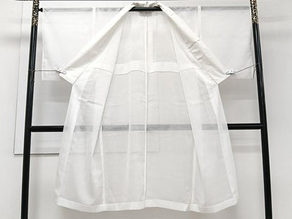 平和屋着物＊夏物　長襦袢　雲取り流水紋紗　白色　洗える着物　CABI3984xi
