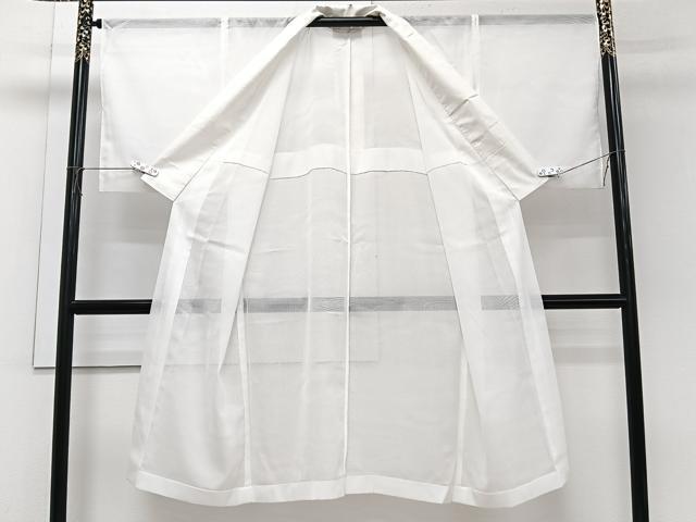 平和屋着物＊夏物　長襦袢　雲取り流水紋紗　白色　洗える着物　CABI3984xi