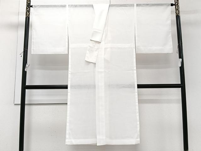 平和屋着物＊夏物　長襦袢　雲取り流水紋紗　白色　洗える着物　CABI3984xi